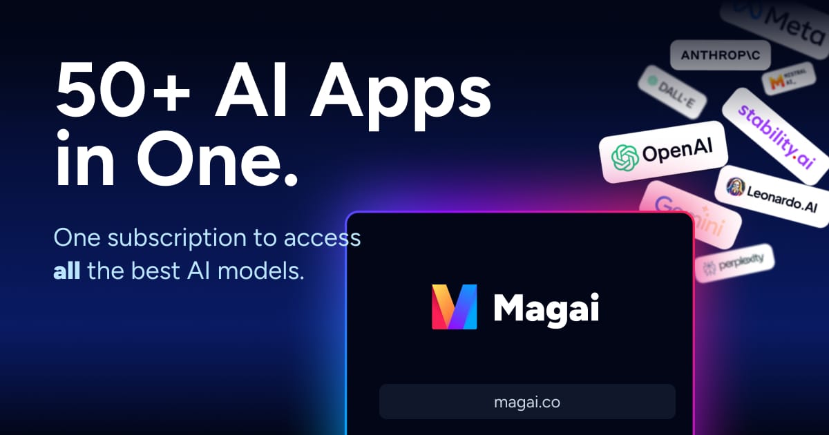 一个价格享受 50 多个 AI 应用程序 • Magai