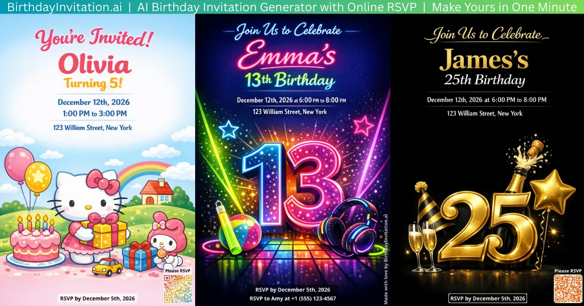 AI 生日邀请函生成器