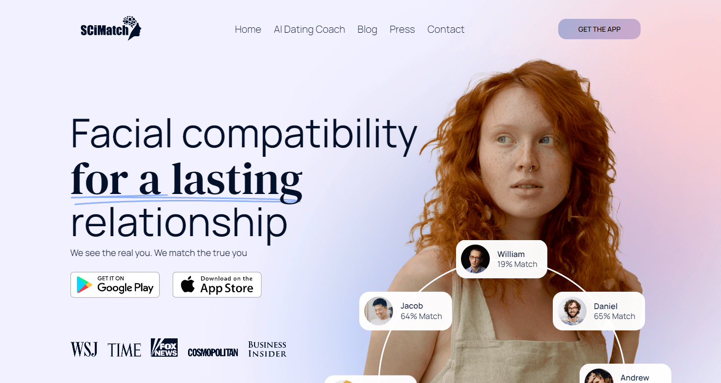 AI 约会应用、AI 媒人、人工智能约会 — SCiMatch