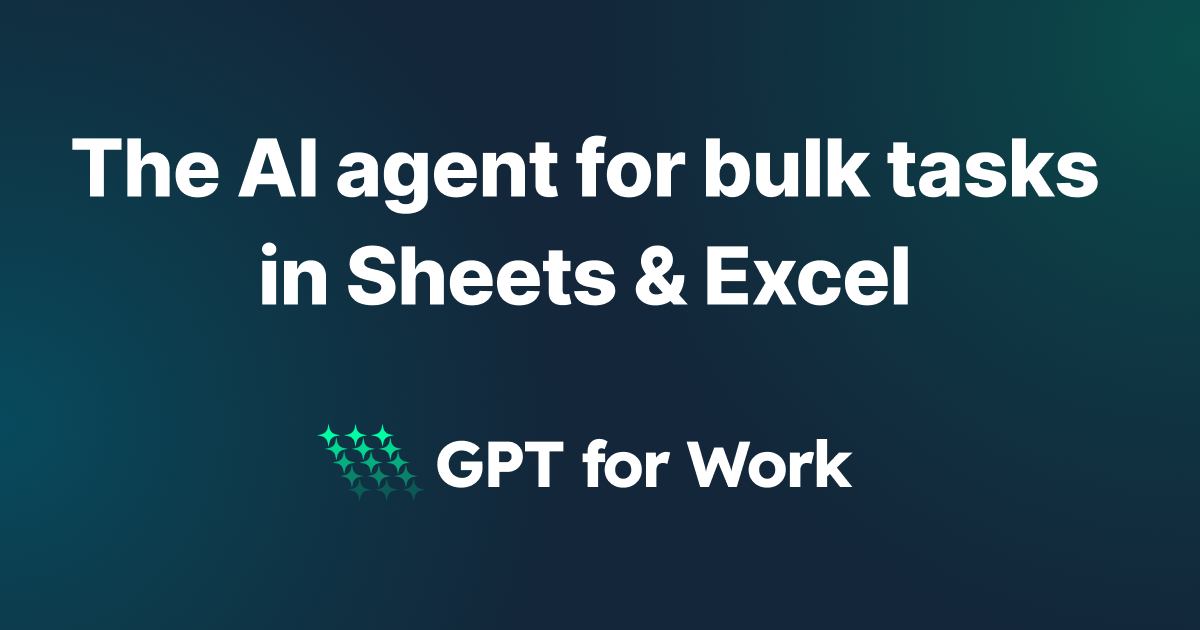 为您工作的表格和 Excel AI 工具