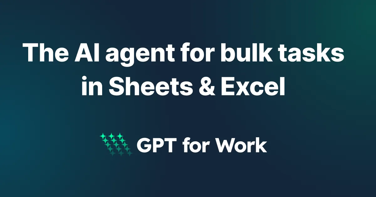 为您工作的表格和 Excel AI 工具