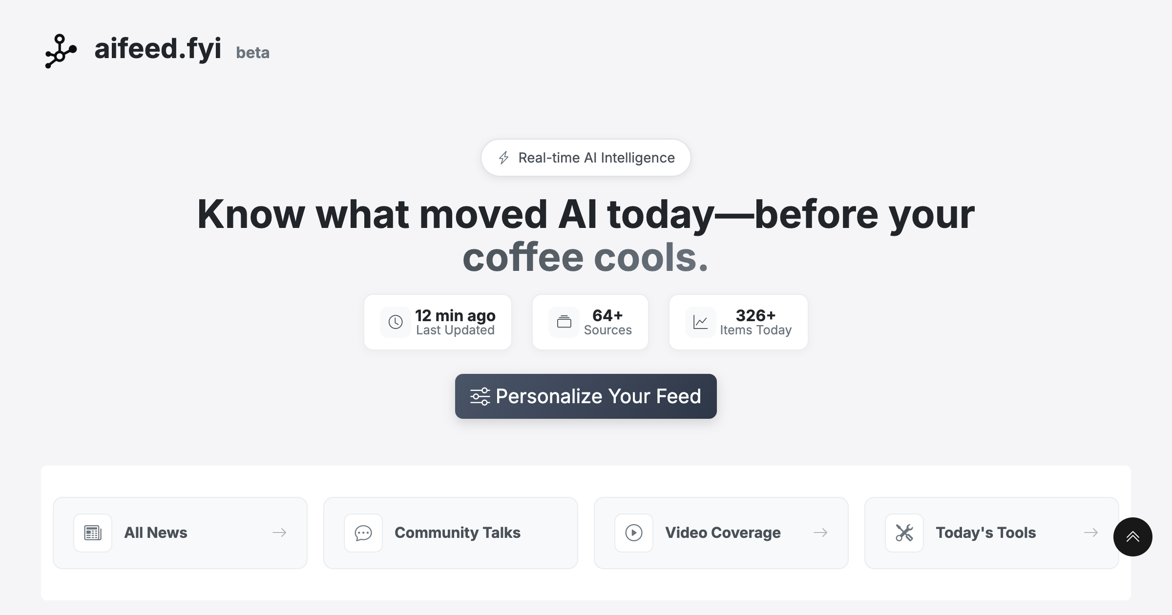 aifeed.fyi：您的每日 AI 情报源