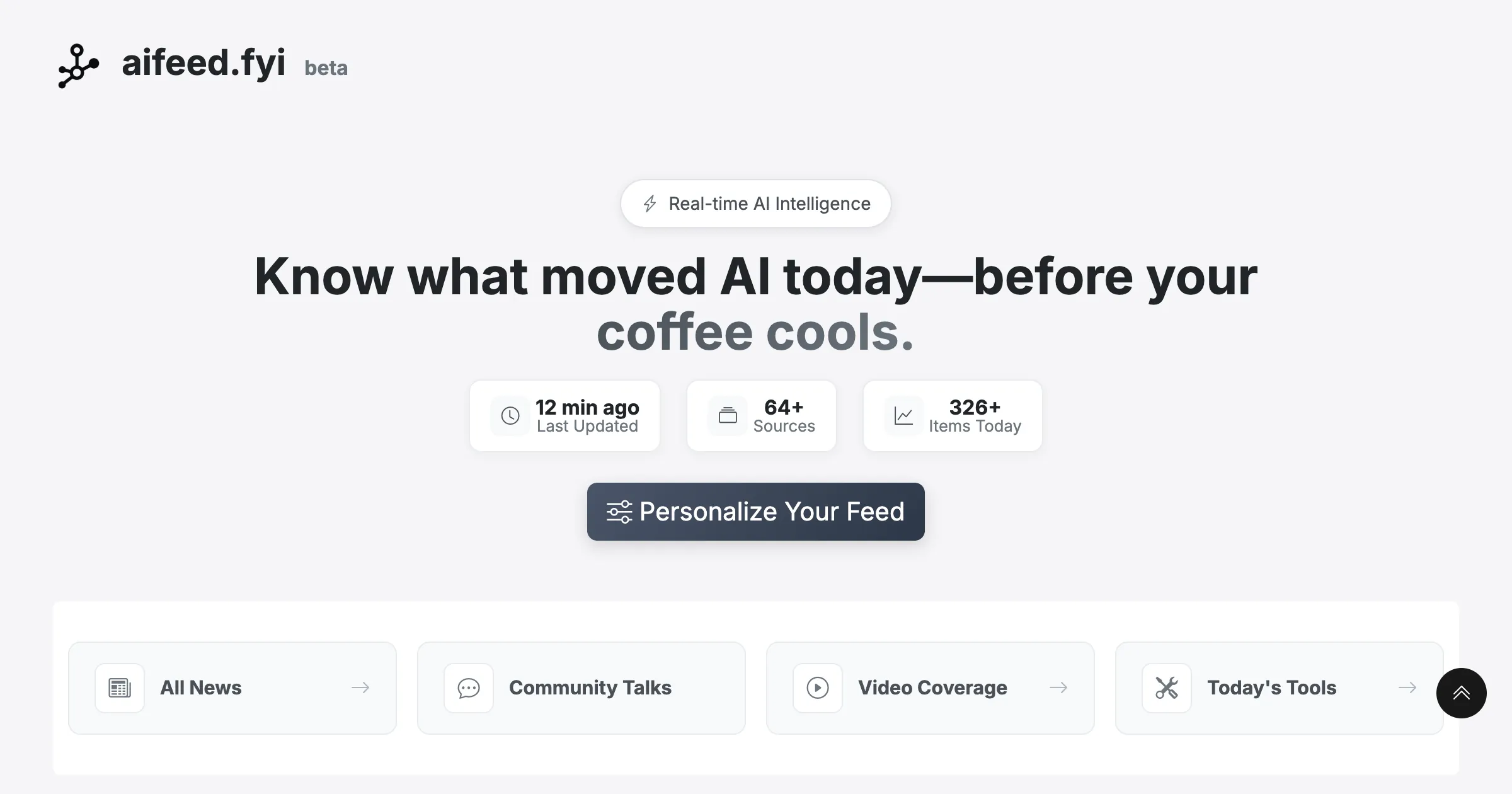 aifeed.fyi：您的每日 AI 情报源
