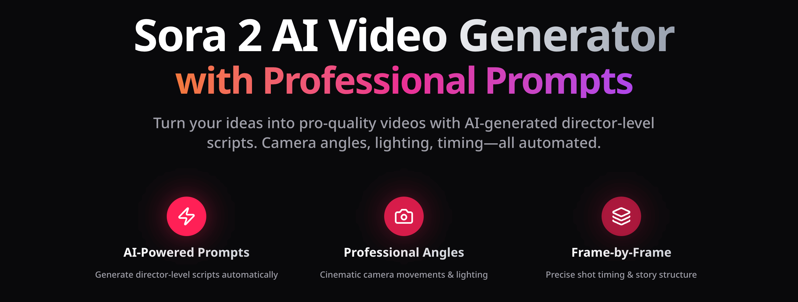 最佳 Sora 2 AI 视频生成器 — 专业电影级提示词