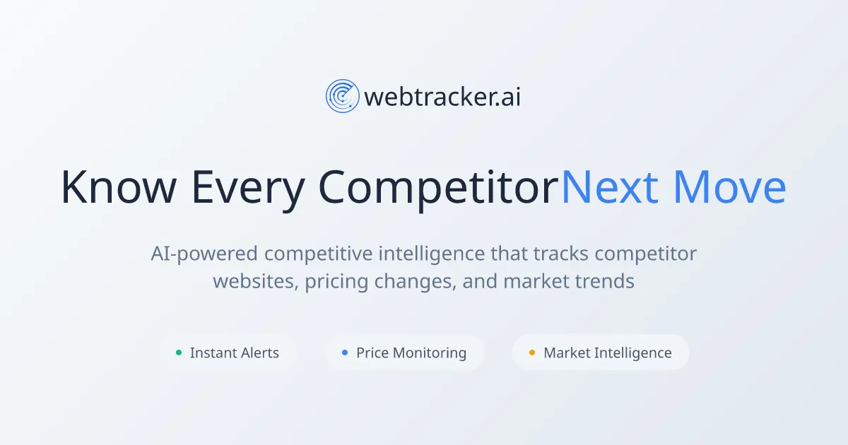 竞争对手监控与市场情报平台