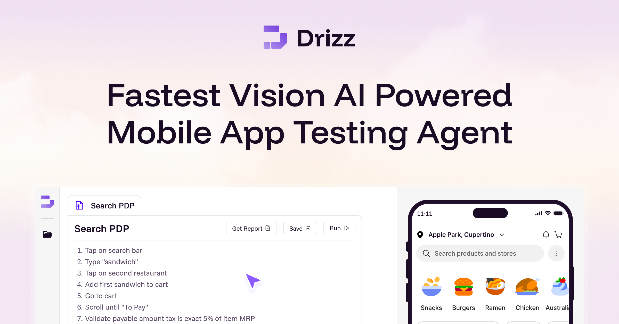 Drizz：视觉 AI 驱动的移动应用测试代理