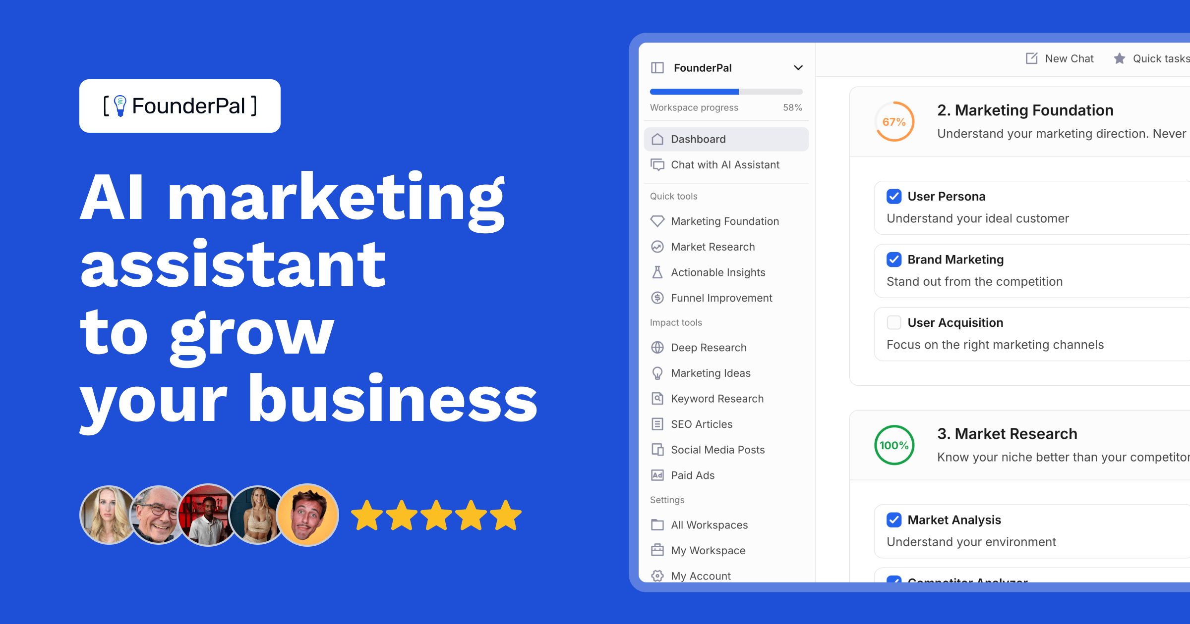 FounderPal — 助您业务增长的 AI 营销工具