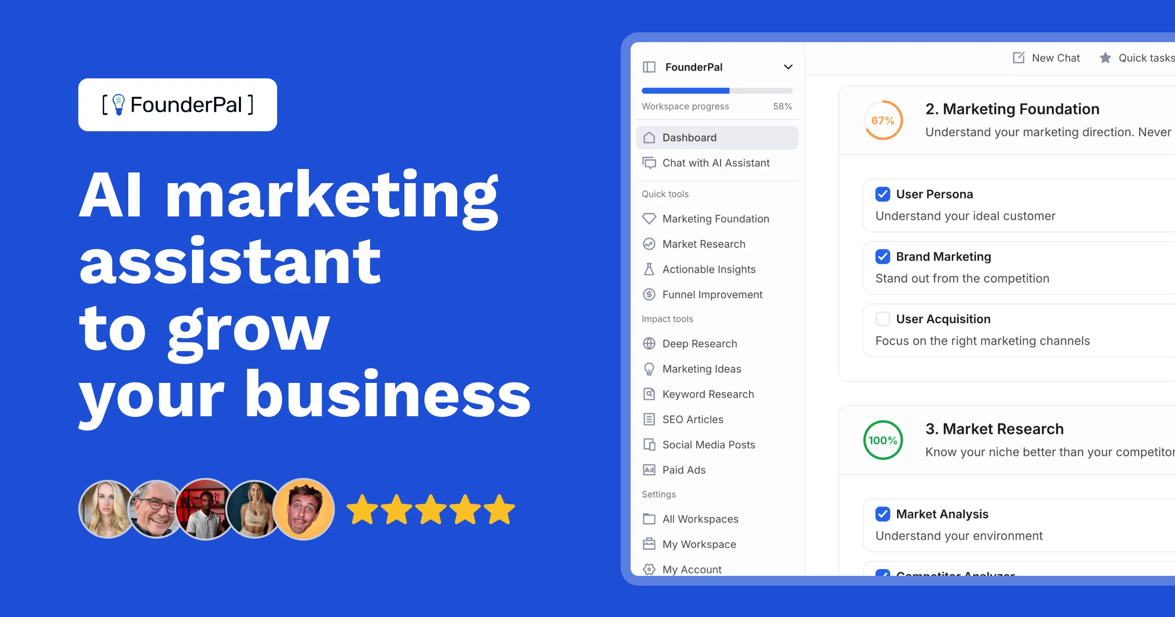 FounderPal — 助您业务增长的 AI 营销工具