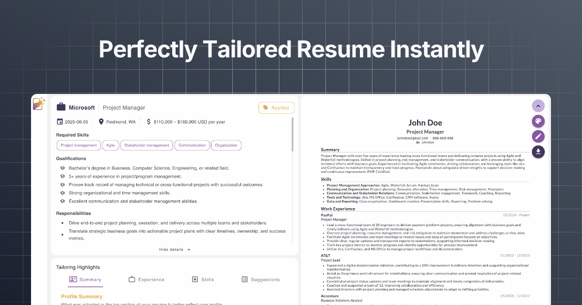 利用 AI 简历定制获得更多面试机会