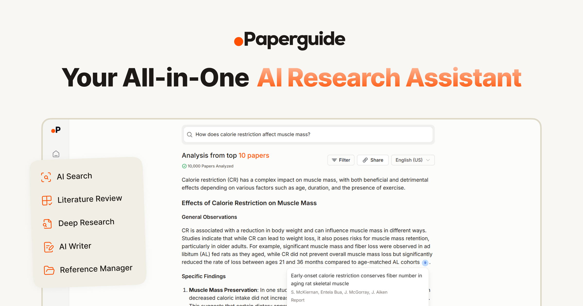 Paperguide：AI 研究助手