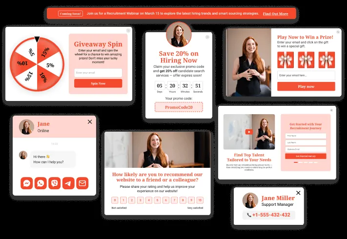 弹窗构建器 — 可转化并提升收入的免费弹窗