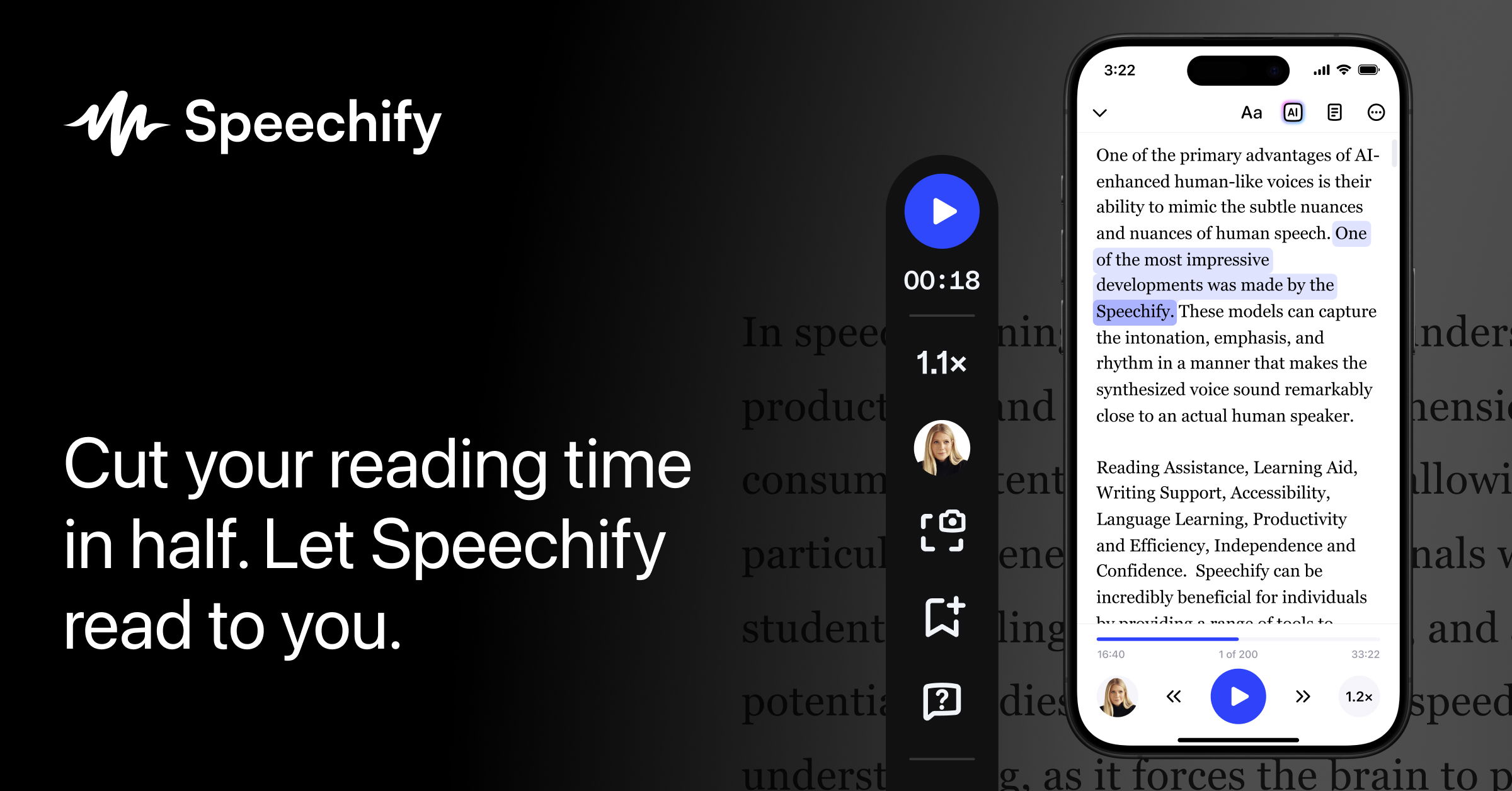 Speechify: Free Text to Speech Reader