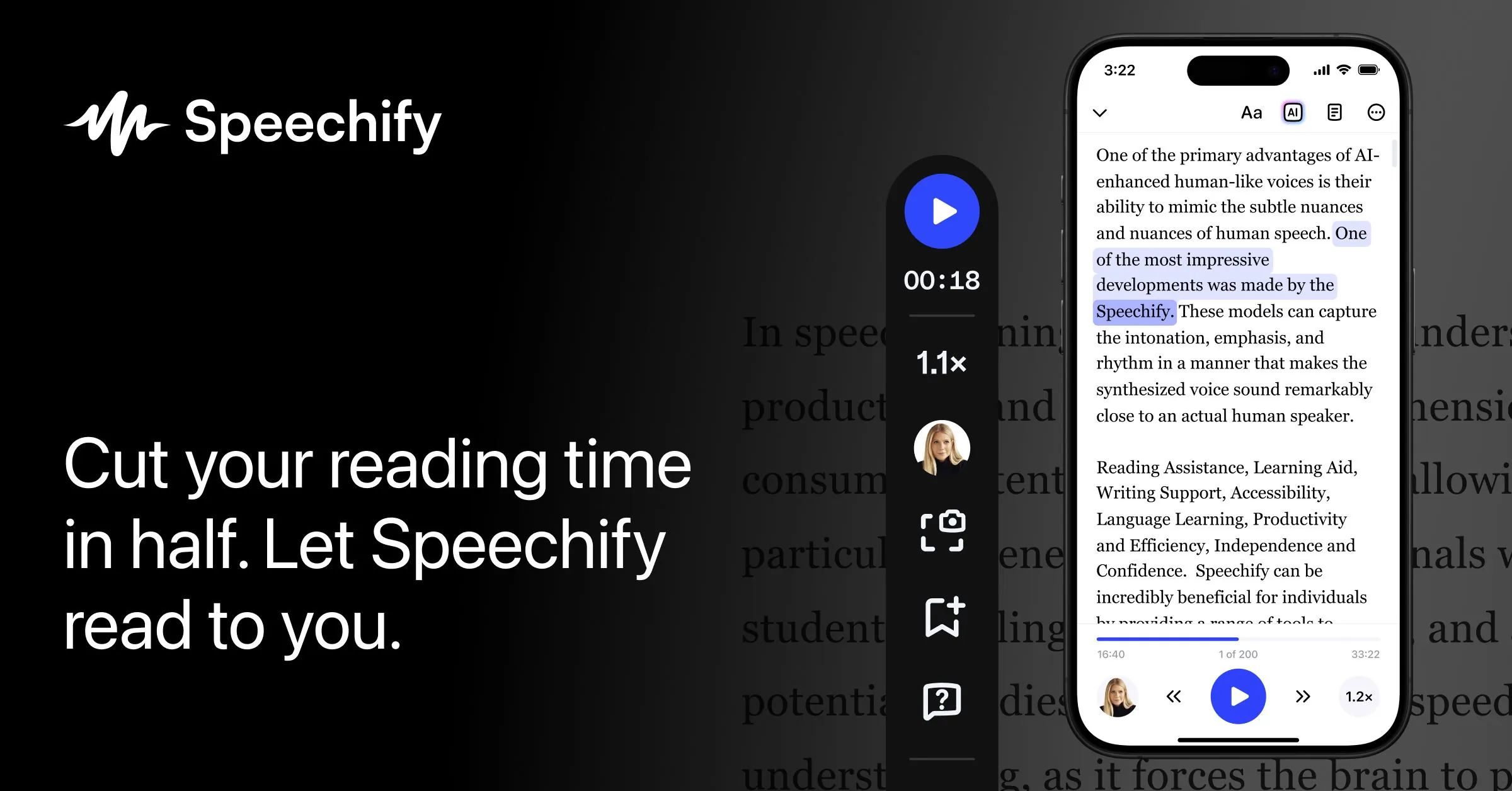Speechify: Free Text to Speech Reader