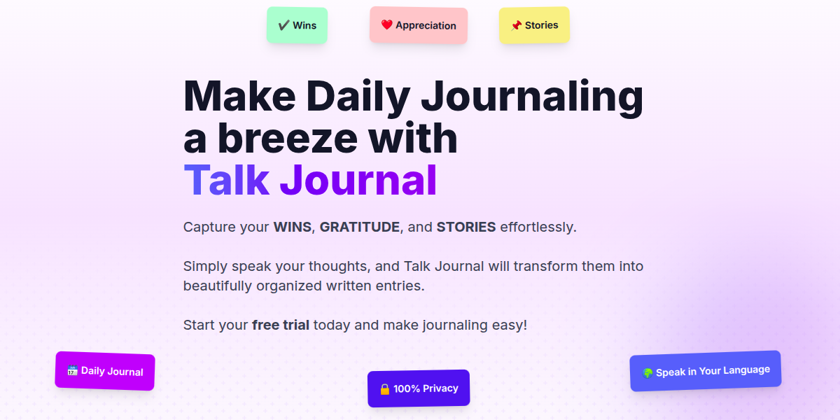 Talk Journal