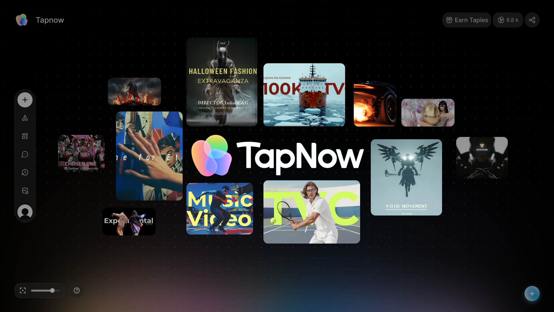 TapNow｜用于广告、电影与创意叙事的 AI 视觉创作引擎