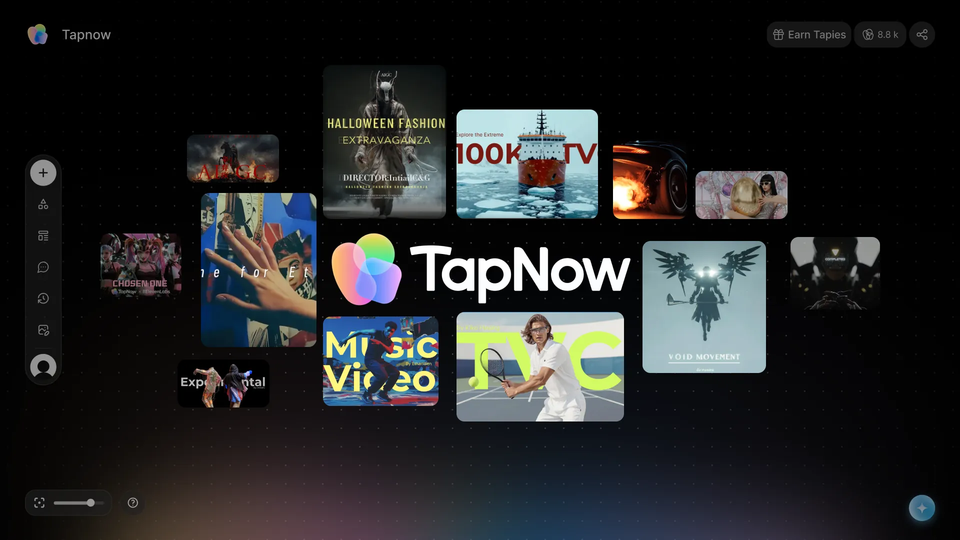 TapNow｜用于广告、电影与创意叙事的 AI 视觉创作引擎